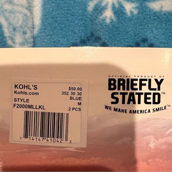 Disney Frozen 2 Mens 2-Piece Blue Long Sleeve Sleepwear Pajama Set - Picture 9 of 11